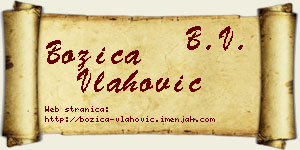 Božica Vlahović vizit kartica